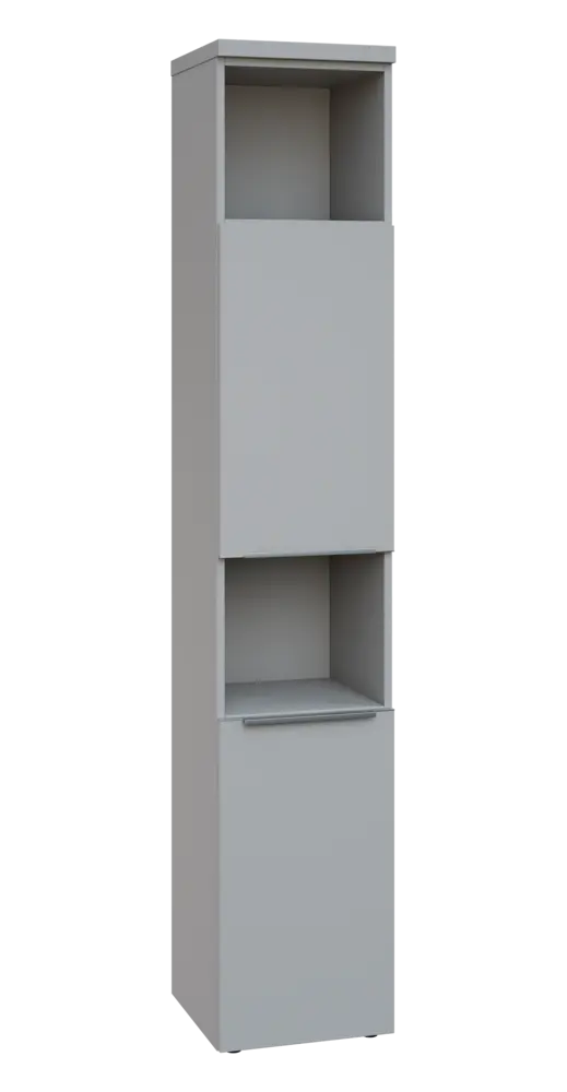 SIN 6 - 42DN2 kancelářská skříň, 2-dveřová/nika, pravá, 2170x400x400, šedá